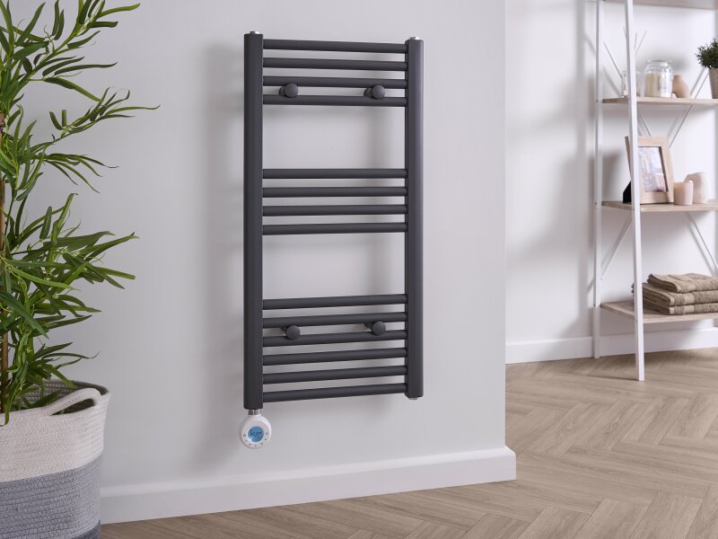 Eden Radium 600W Electric Towel Radiator in Anthracite with Smart WiFi Control