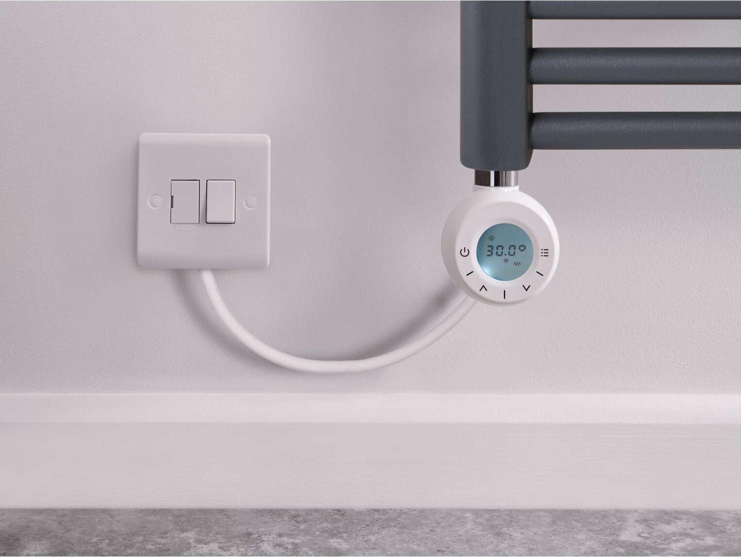 Eden Radium 600W Electric Towel Radiator in Anthracite with Smart WiFi Control