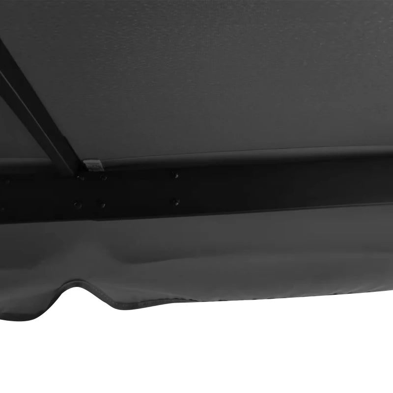 3 x 3m Patio Gazebo with Curtains & Mosquito Netting, Double Tier Water-Repellent Roof, Aluminium Frame Garden Pavilion Tent – Dark Grey