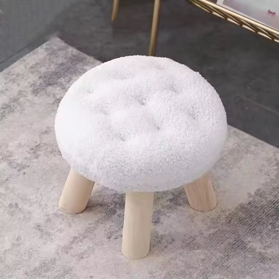 Flower-Shaped Footstool – Small Round Stool for Living Room & Bedroom