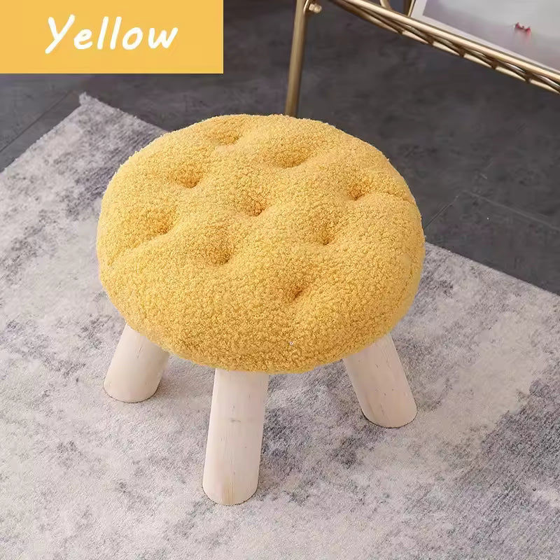 Flower-Shaped Footstool – Small Round Stool for Living Room & Bedroom