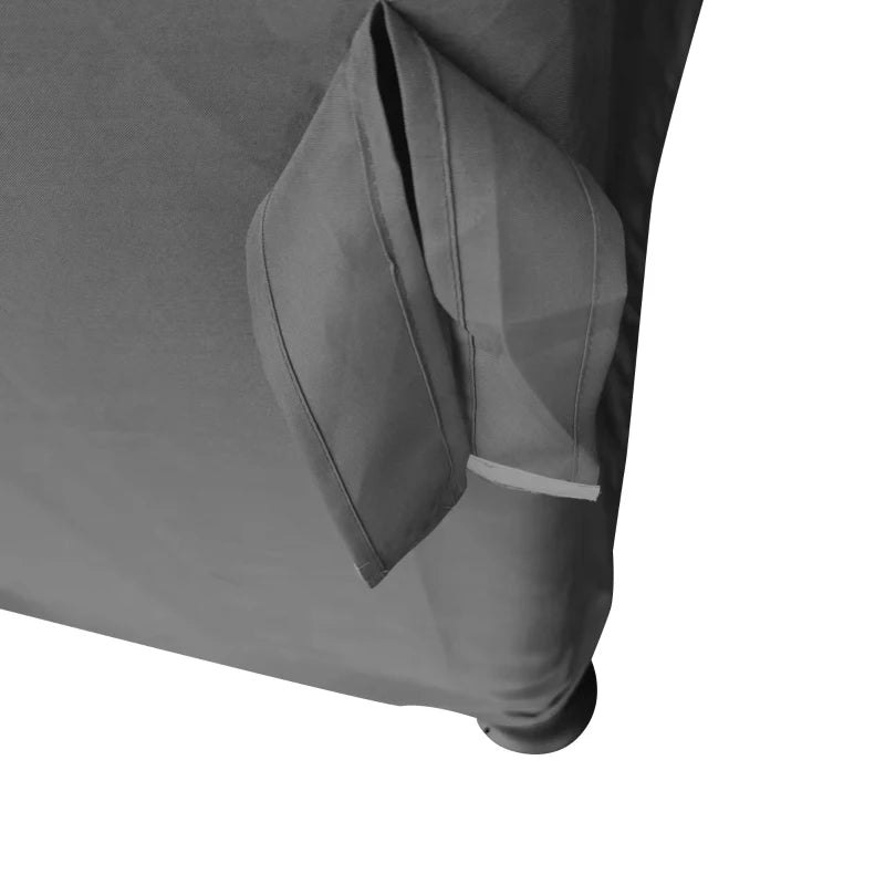 3 x 3m Patio Gazebo with Curtains & Mosquito Netting, Double Tier Water-Repellent Roof, Aluminium Frame Garden Pavilion Tent – Dark Grey